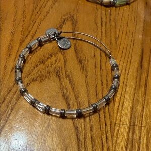 Alex and Ani Silver and clear Beaded Bracelet